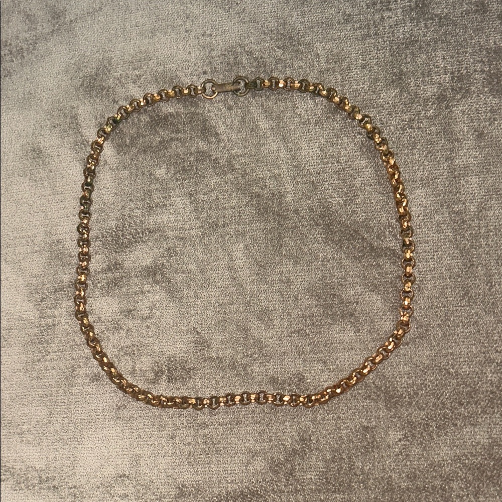 Vintage Solid Copper Rolo Link Chain Necklace | M… - image 2